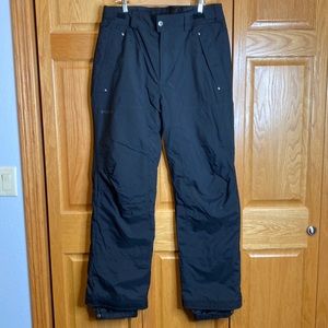 Columbia black snow ski pants size large tall excellent condition